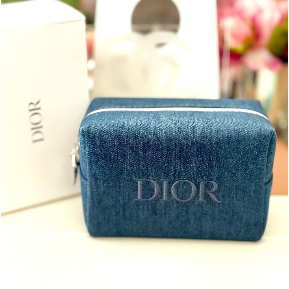 Dior Beauty Denim Travel Cosmetics Pouch